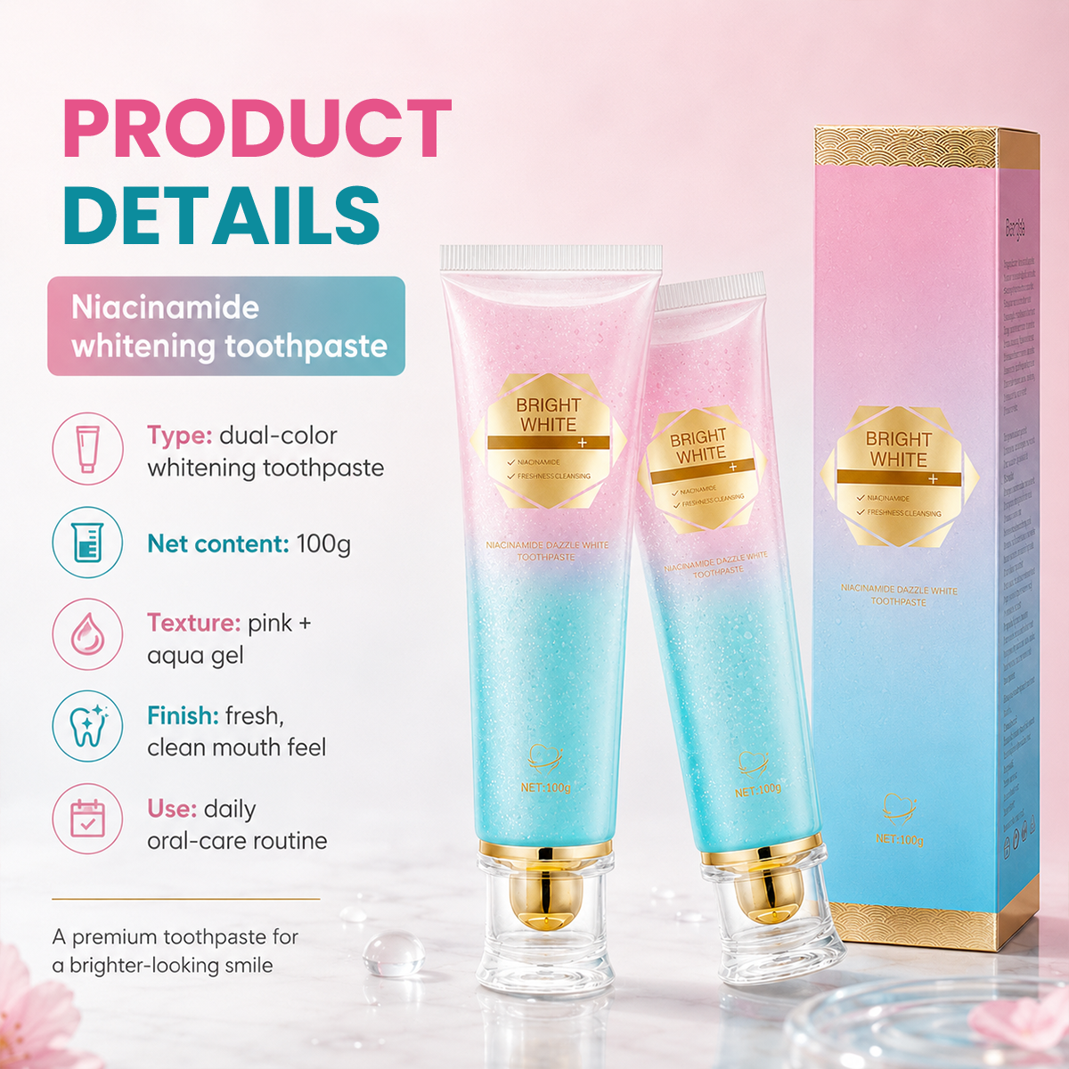 Niacinamide Whitening Toothpaste – For Healthier, Whiter Teeth!