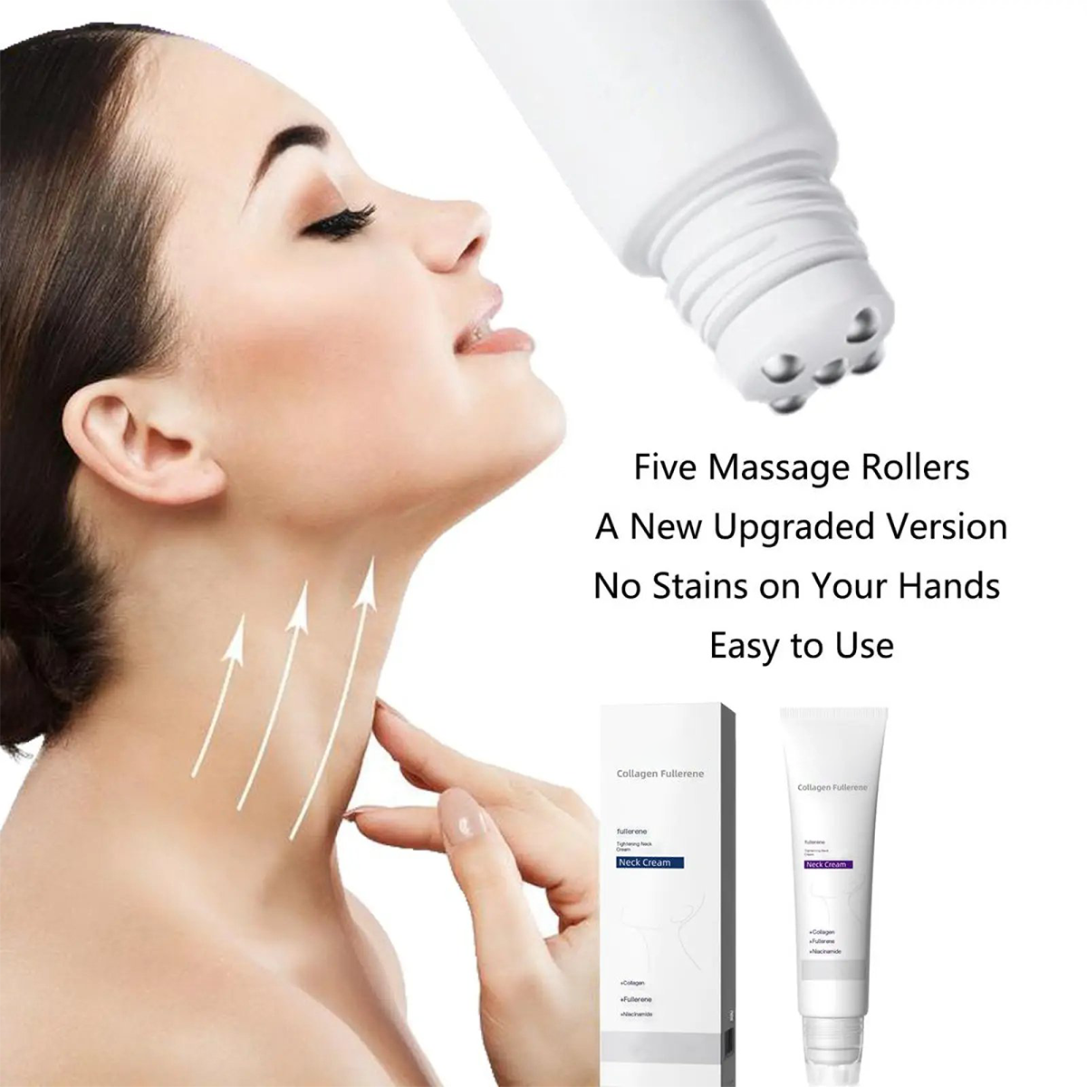 Roller Massage Neck Cream – Firms Skin, Smooths Wrinkles