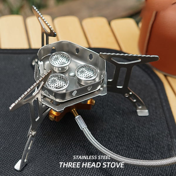 Camping Gas Burner – 5800W, Piezo Ignition, Windproof 🔥