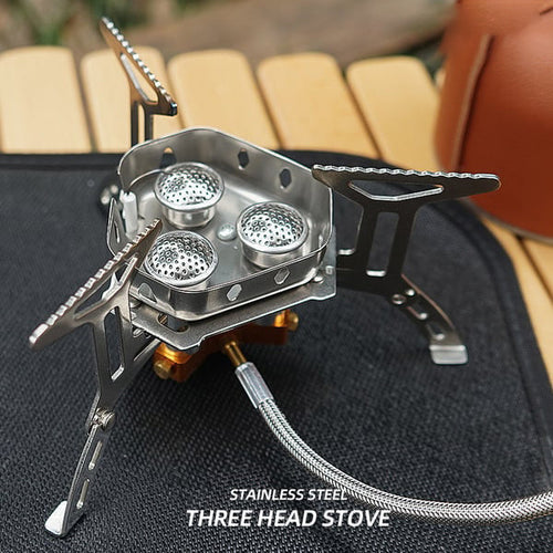 Camping Gas Burner – 5800W, Piezo Ignition, Windproof 🔥