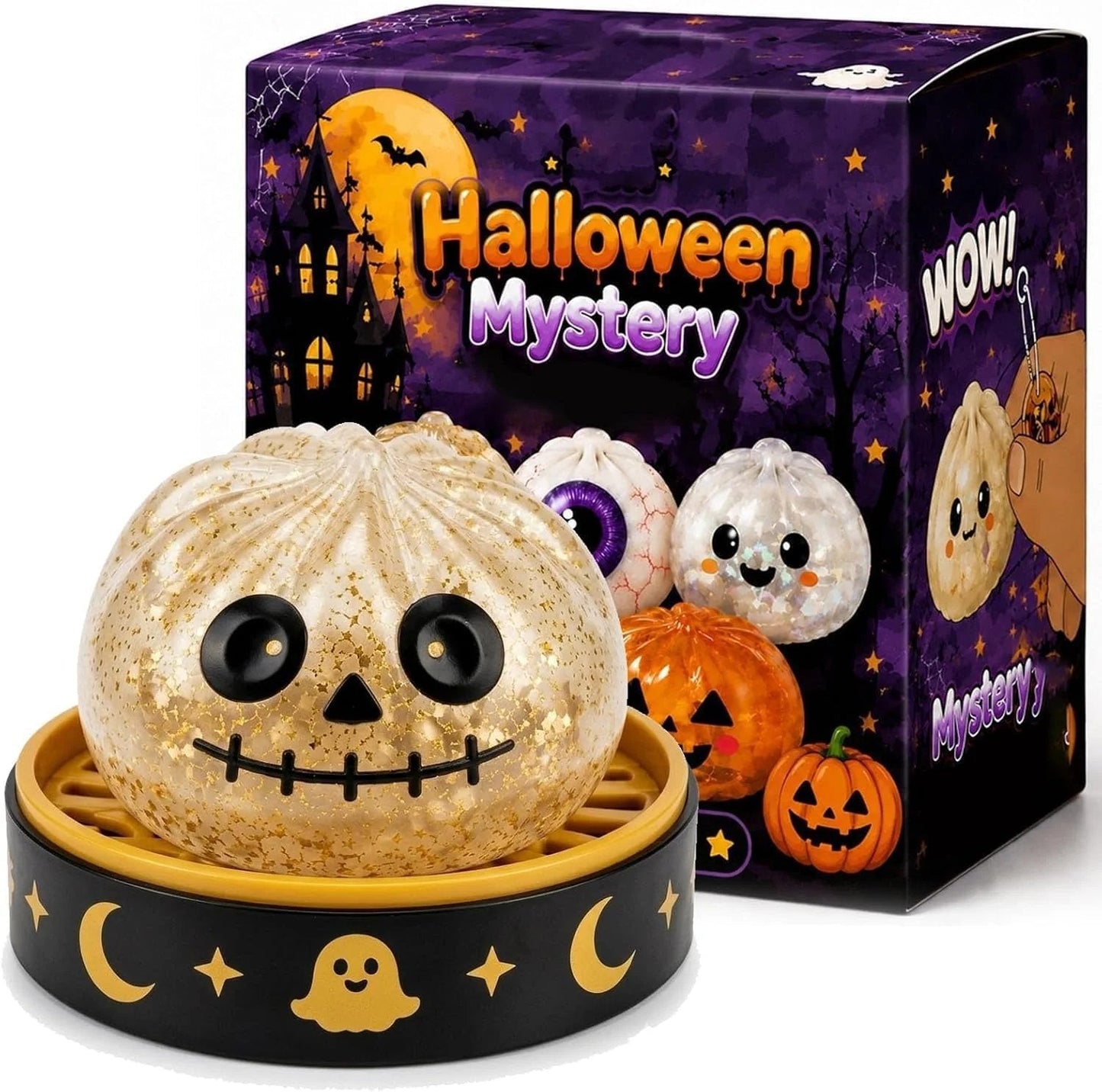 🔥 🎃Cute Halloween Scary Ghost Maruko Squeeze Toy Set