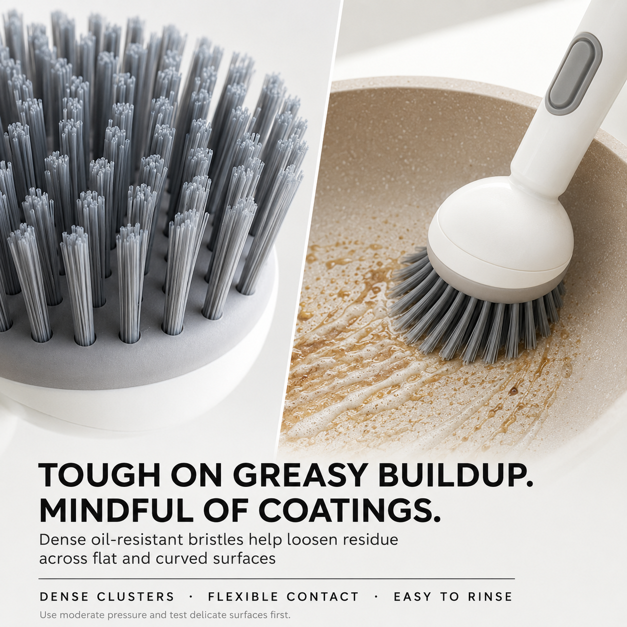 Press-to-Dispense Multi-Surface Scrub Brush