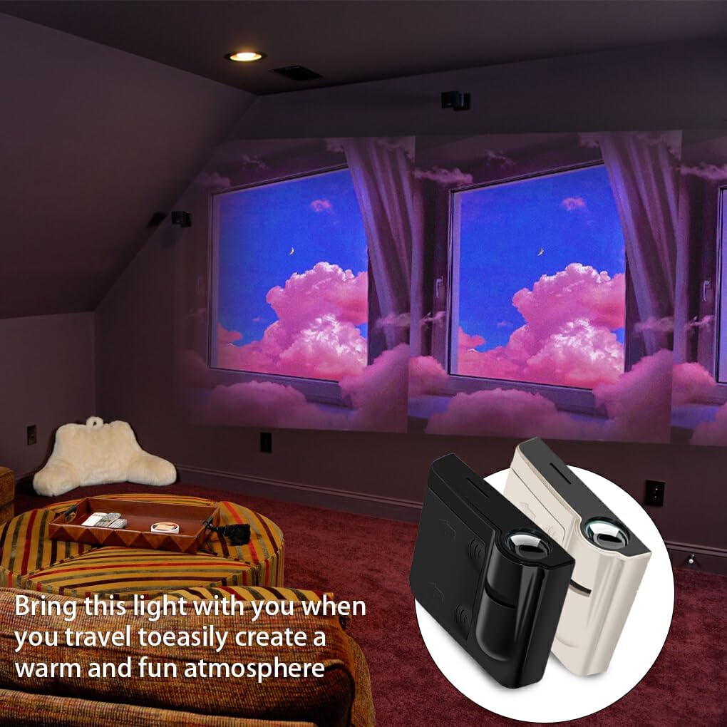15 Patterns Portable Decorative Lamp - Projector Light Household Battery Operated Projecting