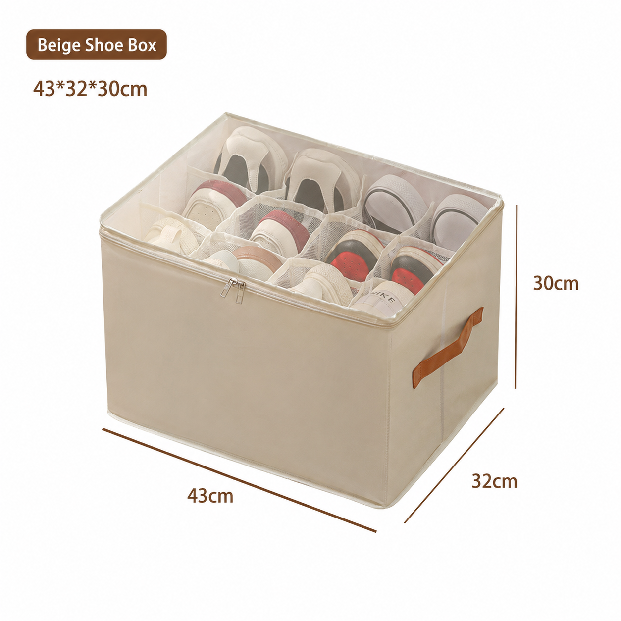 Foldable Shoe Organizer for Closet with Clear Cover 🥿