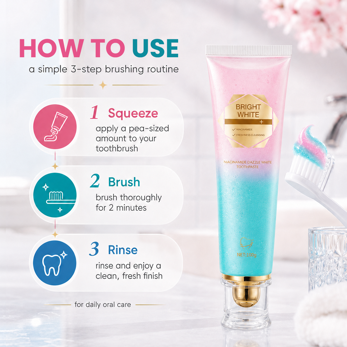 Niacinamide Whitening Toothpaste – For Healthier, Whiter Teeth!