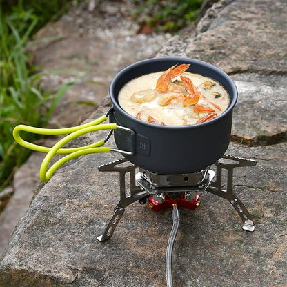 Camping Gas Burner – 5800W, Piezo Ignition, Windproof 🔥