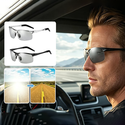 🎯🕶️Photochromic Sunglasses with Anti-glare Polarized Lens