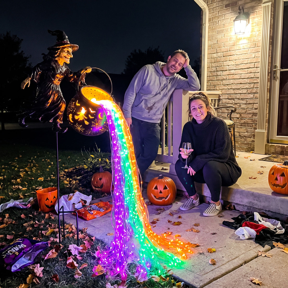 🧙‍♀️🎃Halloween Witch Cauldron Garden Light