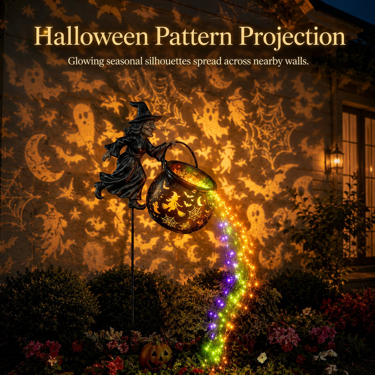 🧙‍♀️🎃Halloween Witch Cauldron Garden Light