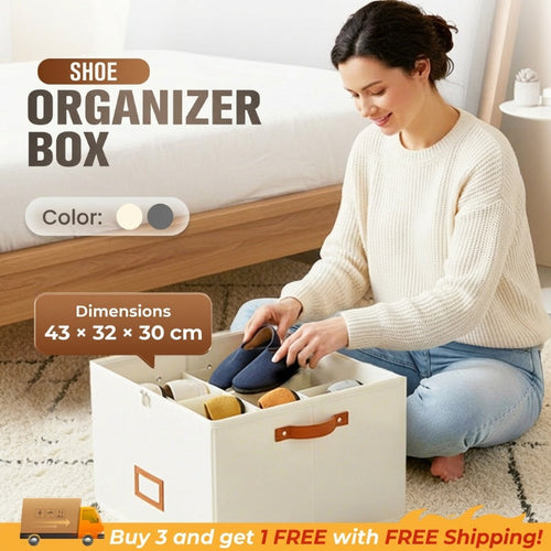 Foldable Shoe Organizer for Closet with Clear Cover 🥿