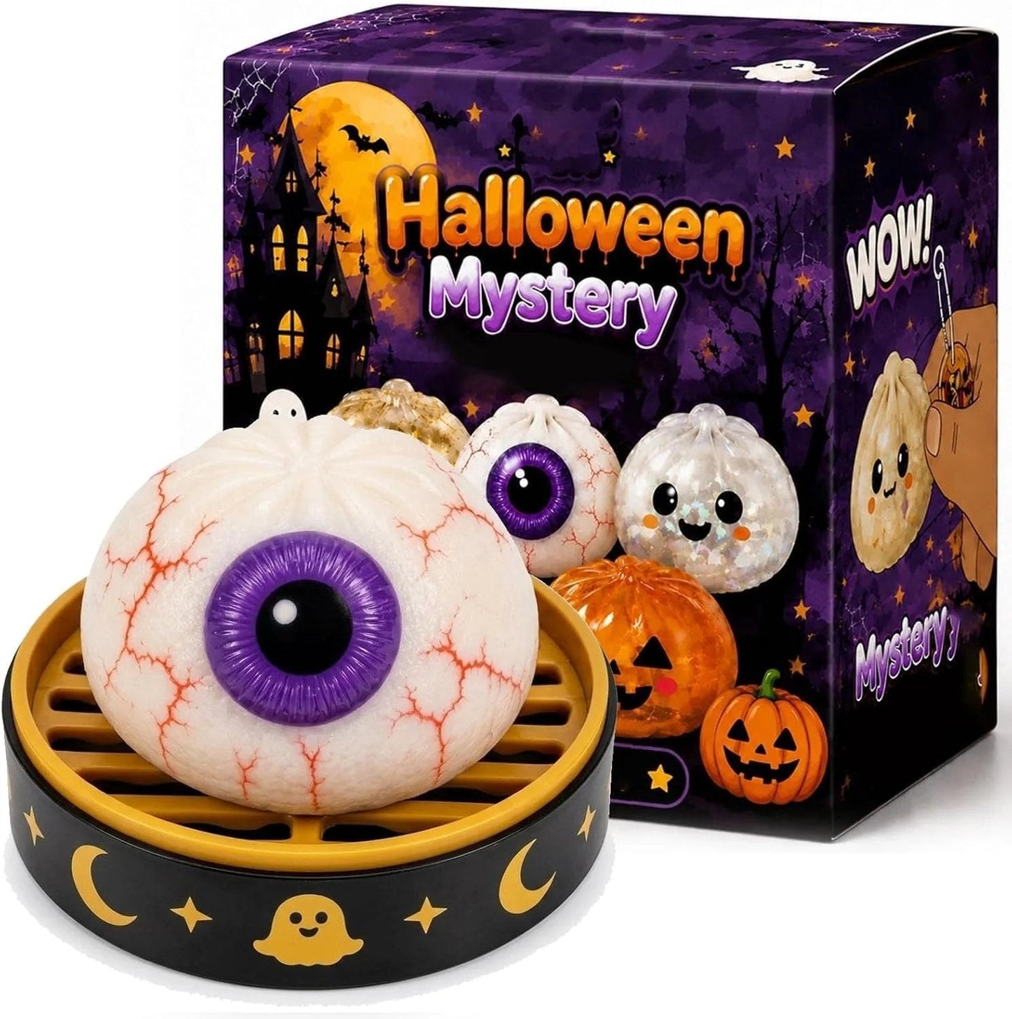 🔥 🎃Cute Halloween Scary Ghost Maruko Squeeze Toy Set