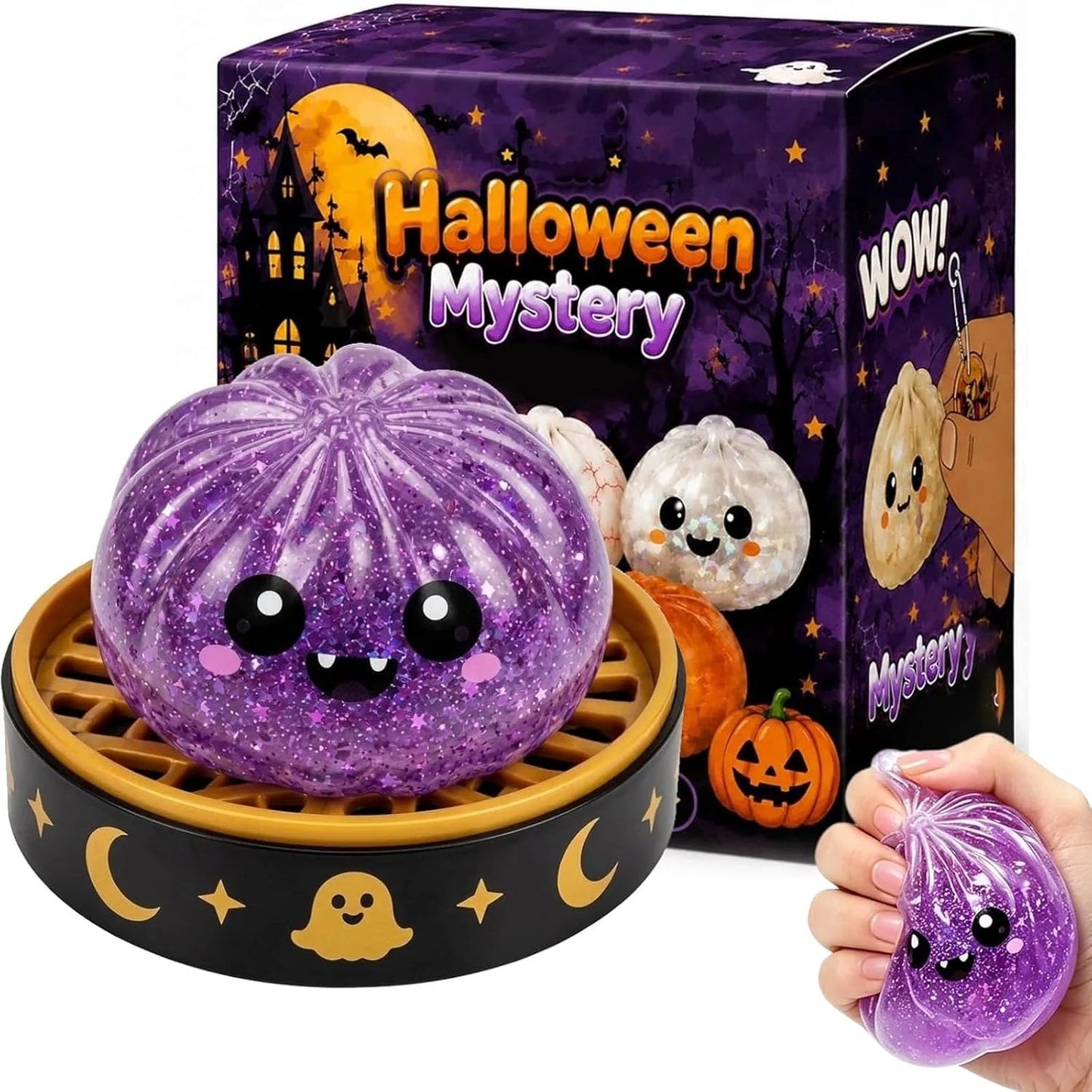 🔥 🎃Cute Halloween Scary Ghost Maruko Squeeze Toy Set