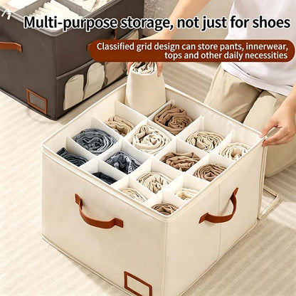 Foldable Shoe Organizer for Closet with Clear Cover 🥿