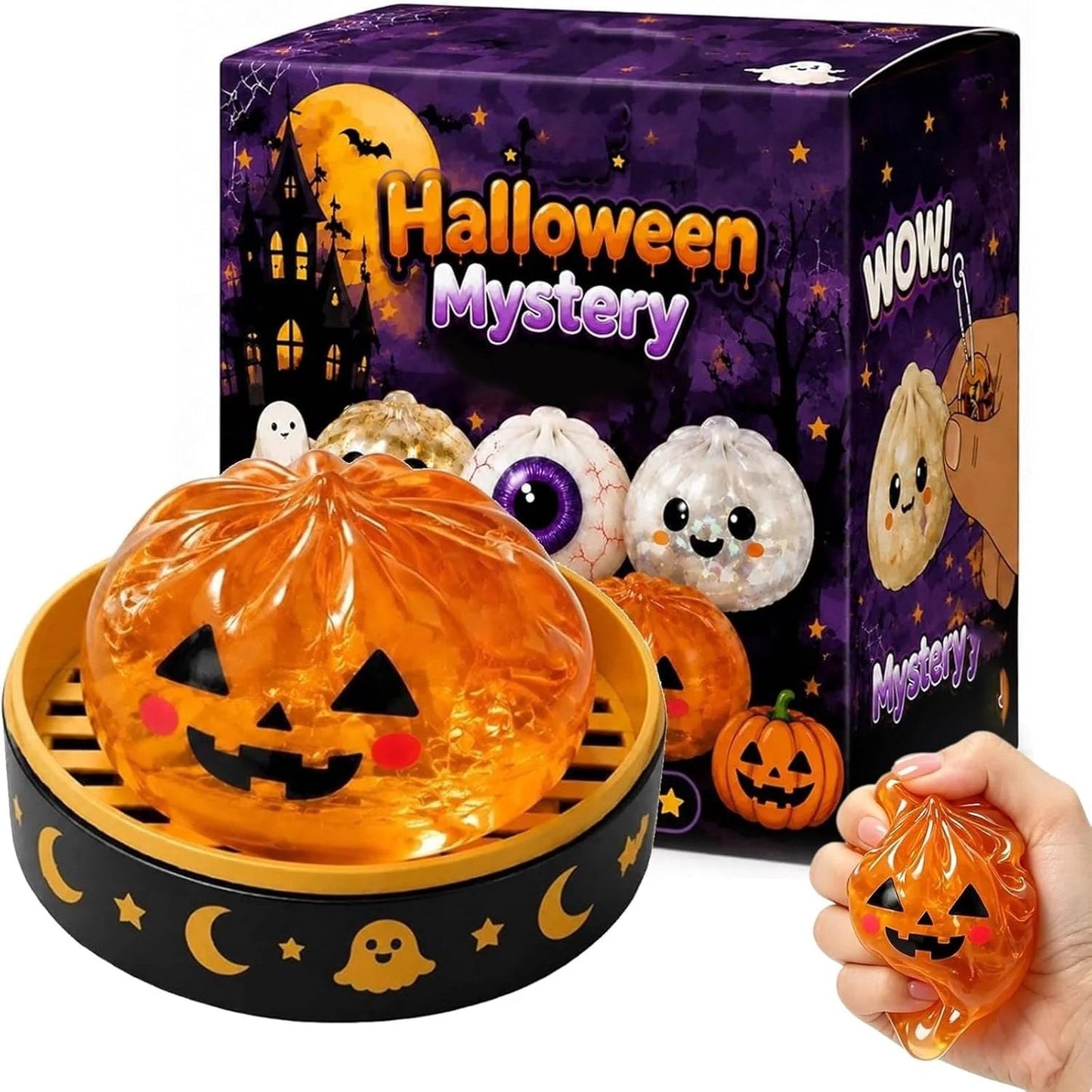 🔥 🎃Cute Halloween Scary Ghost Maruko Squeeze Toy Set