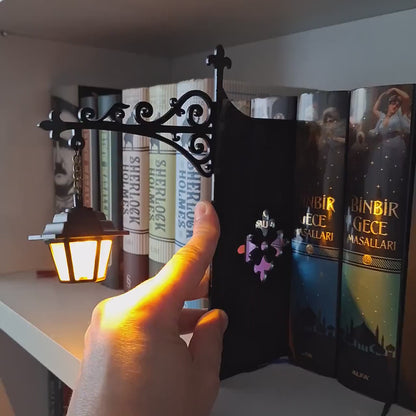 Library Lantern – Mini Bookshelf Lamp, Fantastic Shelf Decor, Warm and White LED Bookshelf Lamp