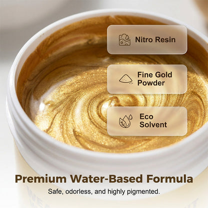 🏠✨Weather Resistant Gold Paint – Water‑based, brilliant shine. Lasts rain or shine! 🖌️💛