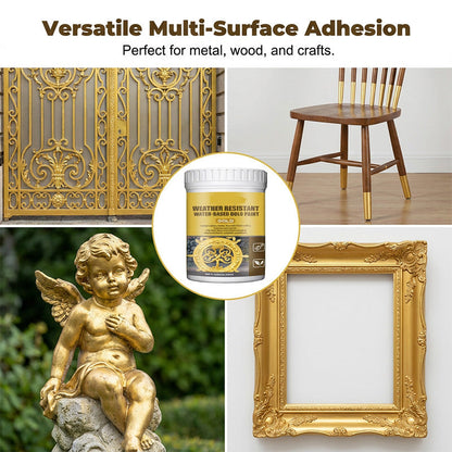 🏠✨Weather Resistant Gold Paint – Water‑based, brilliant shine. Lasts rain or shine! 🖌️💛
