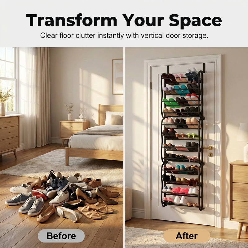 👟  Over-the-Door Shoe Rack Organizer – perfect for entryway or closet 🚪✨