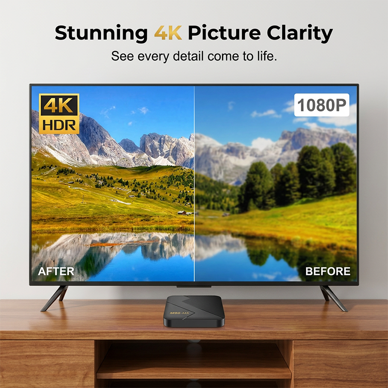 📺✨4K Android TV Box with Bluetooth – Easy set‑up – plug in & enjoy! 🎬🔥