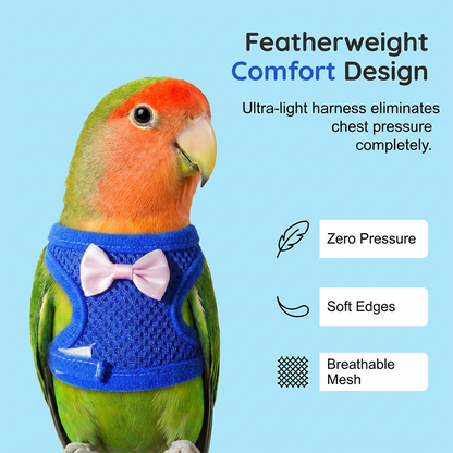 🦜🪢Parrot Flight Harness with Leash