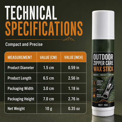 Smooth Glide Zipper Lubricant Wax Stick