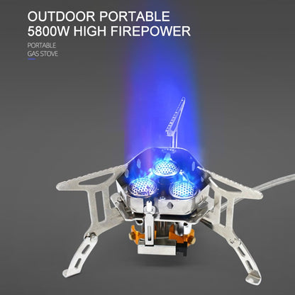 Camping Gas Burner – 5800W, Piezo Ignition, Windproof 🔥